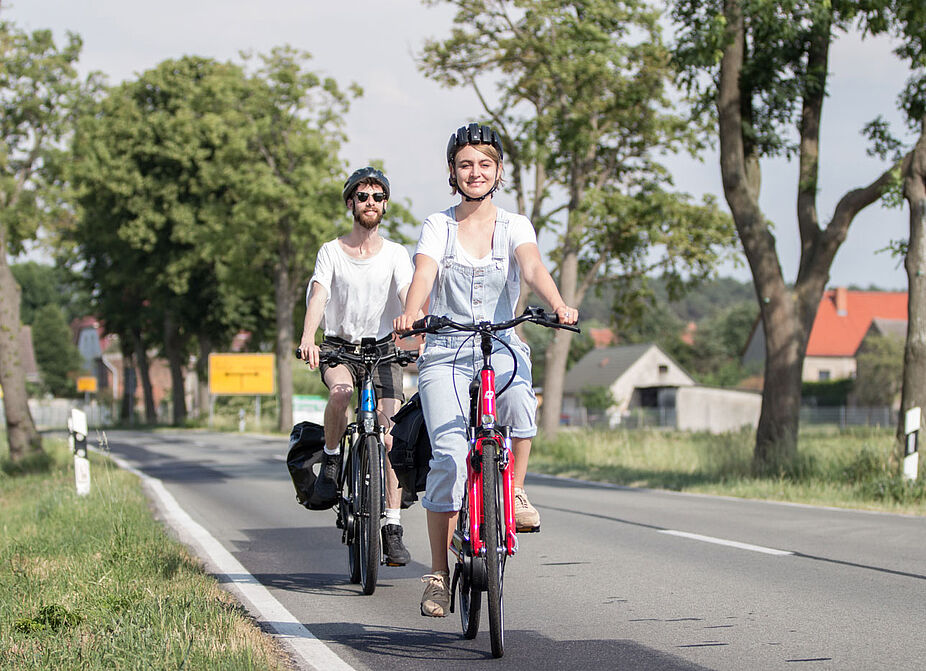 Radfahren auf dem Land Radfahren auf dem Land